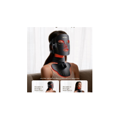 LED Light Mask for Face & Neck, 4 Modes, Cordless, Rechargeable, 680 LEDs Red Beauty Device