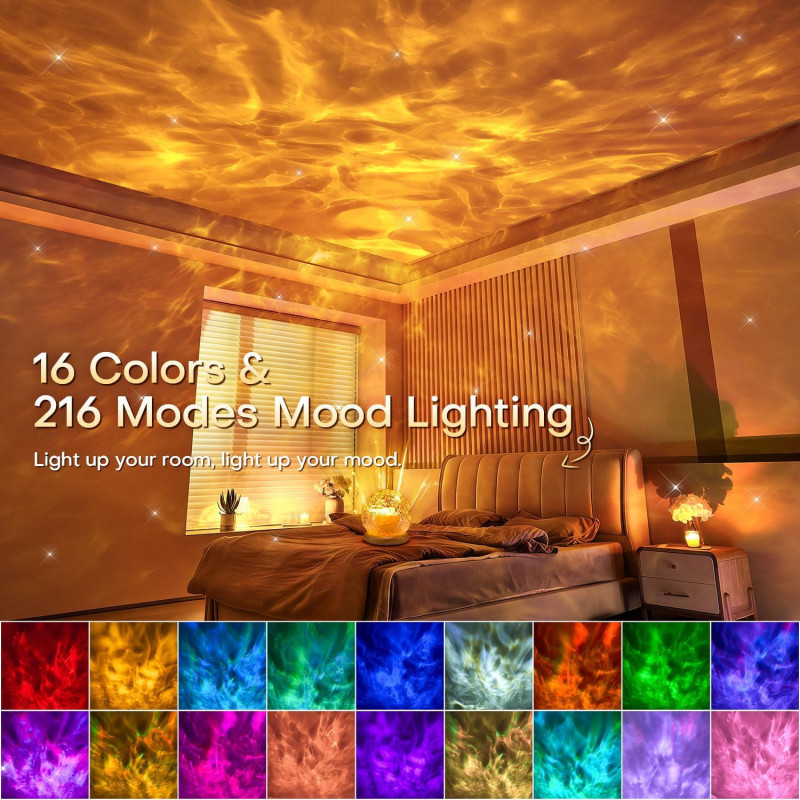 Mubarek 3-in-1 Ambient Lamp: 216 Modes, Remote & Mood Lighting Gift