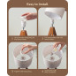 EDISHINE Tripod Table Lamp, 14.2 Small Bedside Lamp with Beige Linen Shade & Light Brown Wood Base, E26 Socket