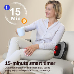 VIKTOR JURGEN Shiatsu Back Massager with Heat – Deep Tissue Relief