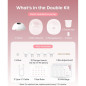 Nuliie S32 Hands-Free Wearable Breast Pump, 4 Modes, 9 Suction Levels, Multi-Size Flanges, 2-Pack White Nuliie S32 Hands-Free Wearable Breast Pump, 4 Modes, 9 Suction Levels, Multi-Size Flanges, 2-Pack White