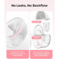 Nuliie S32 Hands-Free Wearable Breast Pump, 4 Modes, 9 Suction Levels, Multi-Size Flanges, 2-Pack White Nuliie S32 Hands-Free Wearable Breast Pump, 4 Modes, 9 Suction Levels, Multi-Size Flanges, 2-Pack White