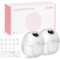 Nuliie S32 Hands-Free Wearable Breast Pump, 4 Modes, 9 Suction Levels, Multi-Size Flanges, 2-Pack White Nuliie S32 Hands-Free Wearable Breast Pump, 4 Modes, 9 Suction Levels, Multi-Size Flanges, 2-Pack White