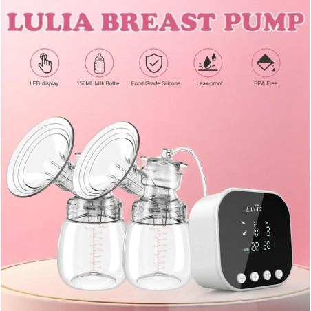 Lulia Double Electric Breast Pump – 4 Modes, Portable, BPA Free, Quiet