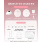 Nuliie S32 Hands-Free Wearable Breast Pump, 4 Modes, 9 Suction Levels, Multi-Size Flanges, 2-Pack White