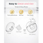 Nuliie S32 Hands-Free Wearable Breast Pump, 4 Modes, 9 Suction Levels, Multi-Size Flanges, 2-Pack White