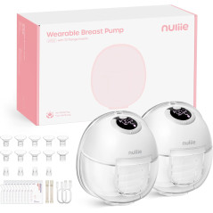 Nuliie S32 Hands-Free Wearable Breast Pump - 4 Modes, Anti-Leak, 2-Pack
