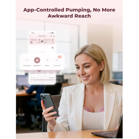Momcozy M9 Hands-Free Wearable Breast Pump 24mm, 2-Pack Cozy Red, App Control, Multi-Modes & 15 Levels
