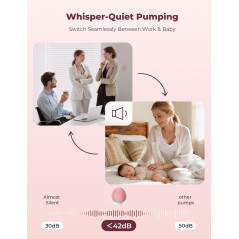 Momcozy M9 Hands-Free Breast Pump, App Control, 15 Levels, 2 Pack