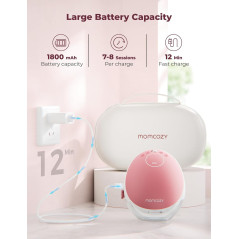 Momcozy M9 Hands-Free Breast Pump, App Control, 15 Levels, 2 Pack