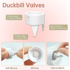 PumpMom Wide Mouth Duckbill Valves for Spectra & Medela Shields