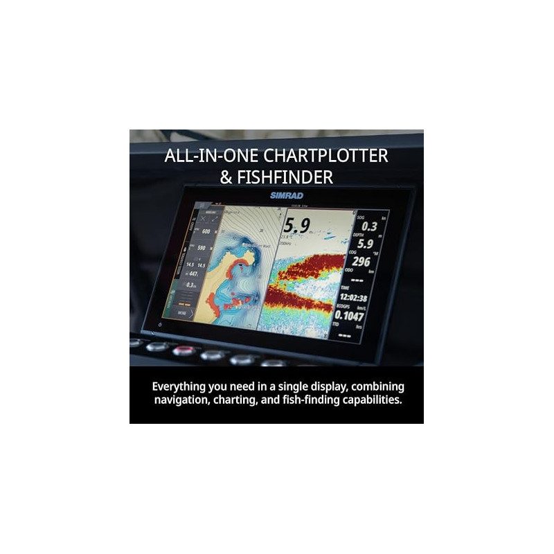 Simrad GO Chartplotter & Fish Finder with Transducer, Radar & C-MAP