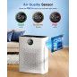 MOOKA Air Purifier for Large Rooms up to 2200 sq.ft, Washable Filter, PM2.5 Sensor, White - PR1 MOOKA Air Purifier for Large Rooms up to 2200 sq.ft, Washable Filter, PM2.5 Sensor, White - PR1