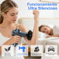 Pistolet de Massage Mini Muscle Profond 9 Têtes - Soulagement Douleur, Silencieux, Cadeau (Bleu)