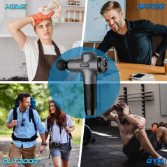 TOLOCO Pistolet de Massage 10 Têtes - Soulagement Douleur