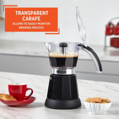 Cafetière Électrique IMUSA 3-6 Tasses Anti-Chaleur Noire