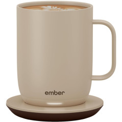 Ember Smart Mug 2 - 14oz Temperature Control Heated Coffee Mug, 80 Min Battery, Sandstone