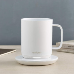 Chargeur sans fil Ember Charging Coaster 2 pour tasse intelligente à contrôle de température, blanc