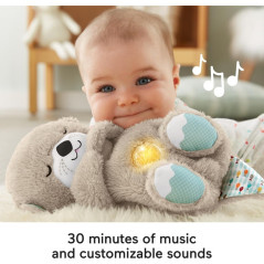 Fisher-Price Soothe 'n Snuggle Otter Plush Sound Machine with Music, Lights & Breathing Motion for Newborns