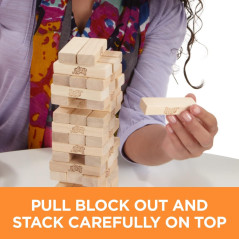 Hasbro Jenga Wooden Tumbling Tower Game - Family Party Fun, Ages 6+