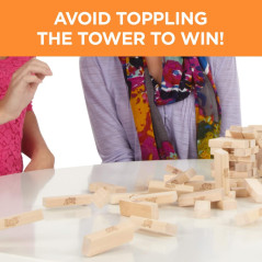 Hasbro Jenga Wooden Tumbling Tower Game - Family Party Fun, Ages 6+