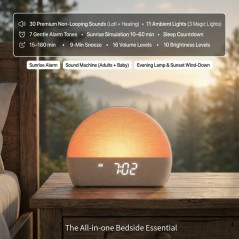 Sunrise Alarm Clock & Sound Machine – 30 Sleep Sounds, Ambient Light