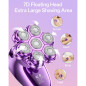 Rasoir Électrique 5-en-1 Femme, Têtes Magnétiques 7D, Étanche, Écran LED, Rechargeable, Violet Rasoir Électrique 5-en-1 Femme, Têtes Magnétiques 7D, Étanche, Écran LED, Rechargeable, Violet