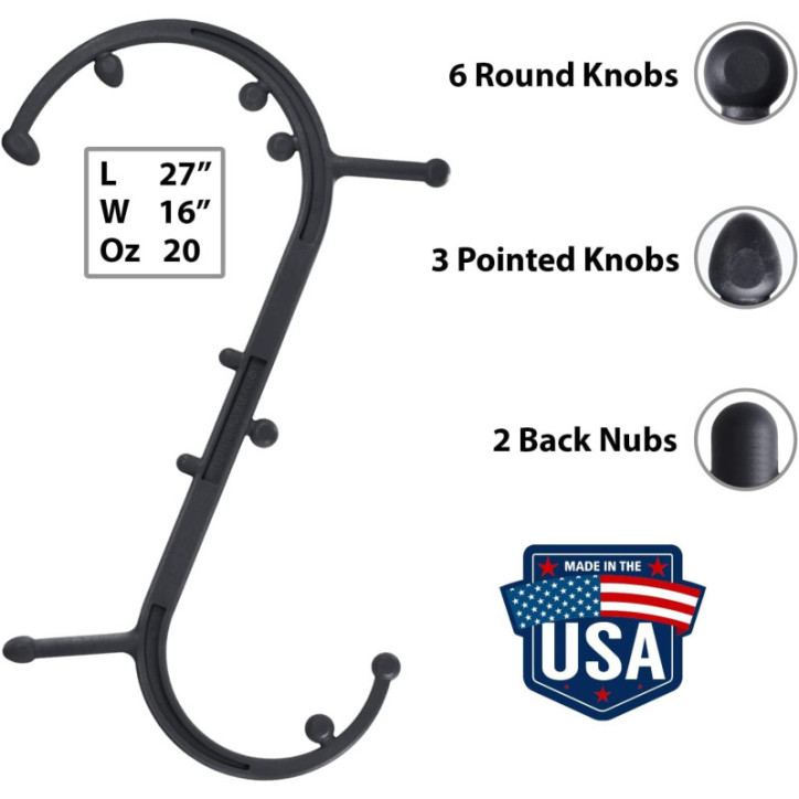Body Back Buddy Classic Black – Dual Hook Massager for Back, Neck & Shoulders | USA Made Pain Relief Tool Body Back Buddy Classic Black – Dual Hook Massager for Back, Neck & Shoulders | USA Made Pain Relief Tool