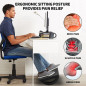 Repose-pieds ergonomique CasaZenith avec masseur à rouleaux pour bureau et gaming, noir 33x24x13 cm