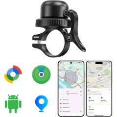 MiLi Anti-Theft Bluetooth Bike Bell with Tracker for iOS & Android | Apple Find My & Google Compatible, IP67 Waterproof
