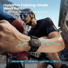 HandPlus Heart Rate Monitor Armband – Training-Grade Optical HR Tracker with Zone Accuracy, Vibration Alert, 72h Storage, Blueto