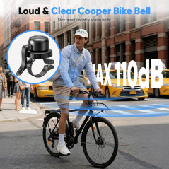 Sonette Vélo Anti-Vol MiLi Bluetooth, Étanche IP67, Localisateur