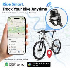 Sonette Vélo Anti-Vol MiLi Bluetooth, Étanche IP67, Localisateur
