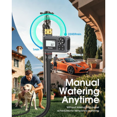 Automatic Water Timer for Garden Hose with Rain Delay & Manual Mode