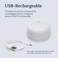 Yogasleep Travel Mini White Noise Machine – 6 Sounds, USB Rechargeable