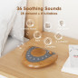 Raynic Portable Noise Machine, Battery Powered Sound Machine with 36 Soothing Sounds, Timer, USB, Headphone Jack - Yellow Wood G Raynic Portable Noise Machine, Battery Powered Sound Machine with 36 Soothing Sounds, Timer, USB, Headphone Jack - Yellow Wood G