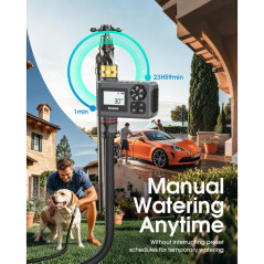 Automatic Water Timer for Garden Hose with Rain Delay & Manual Mode