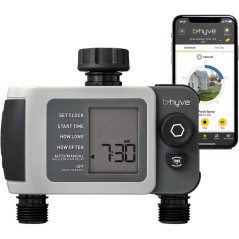 Orbit B-hyve XD 2-Port Smart Hose Timer - Dual Outlet, App & Bluetooth Control, Weatherproof, Battery Powered