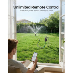 GoveeLife H5901 Smart WiFi Sprinkler Timer with Gateway, Weather Adaptive, App Control, IP67, Brass Connectors