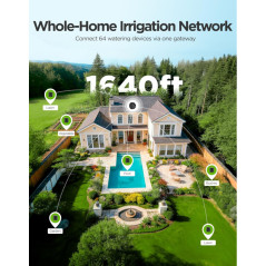 GoveeLife H5901 Smart WiFi Sprinkler Timer with Gateway, Weather Adaptive, App Control, IP67, Brass Connectors