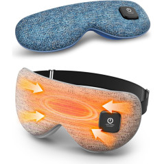 Heated Eye Mask - Cordless, Washable, FSA-HSA Eligible Eye Relief & Sleep Aid with Replaceable Shell for Travel
