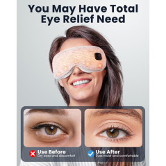 Masque Chauffant Yeux Sans Fil - Soulagement & Sommeil