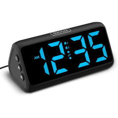 Loud Digital Alarm Clock for Bedrooms with Dual Alarms & Bold Digits