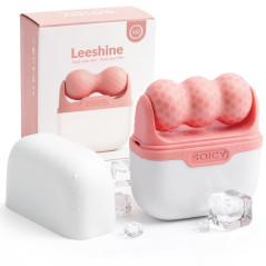 Leeshine Ice Roller Set for Face & Eyes with Travel Case - Pink