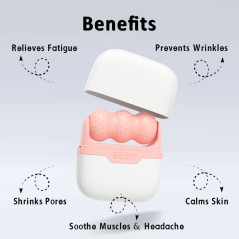 Leeshine Ice Roller Set - Soins Visage & Yeux, Coffret Rose