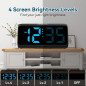 Digital Alarm Clock for Bedrooms, Loud Dual Alarms, Bold Digits, 5 Dimmers, 4 Volumes, Snooze, Plug-in