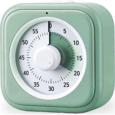 60-Minute Silent Visual Timer for Kids – Green Countdown Clock for Study, Classroom & Home Use