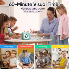 Minuteur Visuel 60 Min Silencieux Enfant - Gestion Temps