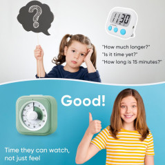 Minuteur Visuel 60 Min Silencieux Enfant - Gestion Temps