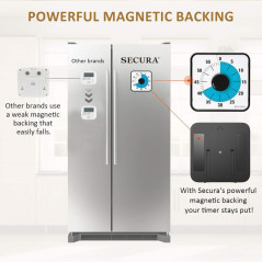 Secura 60-Minute Visual Countdown Timer - Oversize Blue Kitchen Timer